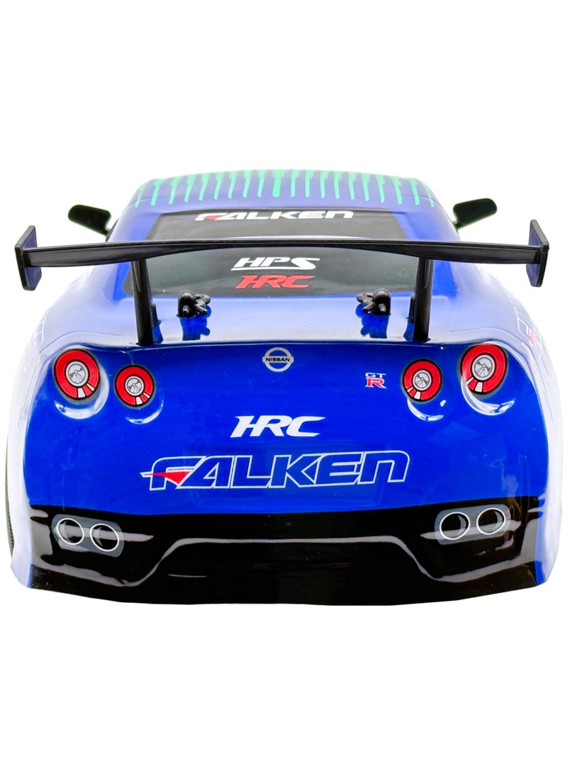 D-power - 1:10 Nissan GT-R Falken RC Car – 2.4GHz Remote Control, 7.4V USB Rechargeable Battery, Realistic Drift Design, for Kids Ages 6+ - Image 5