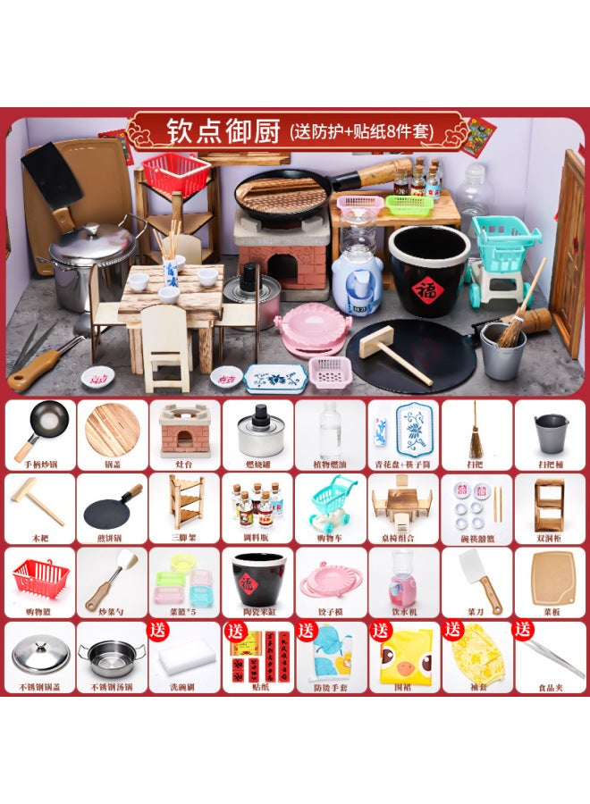 Novelty Little Chef Girl's Toy Mini Real Cooking Mini Kitchen Cooking And Stir-frying Children's Cooking Cooking Meal Kitchenware - Image 1