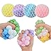 MEIEST 4 PCS Colorful Mesh Grape Stress Balls Squeeze Color Change Fidget Toys for Stress Relief and Hand Exercise - Image 2