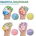 MEIEST 4 PCS Colorful Mesh Grape Stress Balls Squeeze Color Change Fidget Toys for Stress Relief and Hand Exercise - Image 4