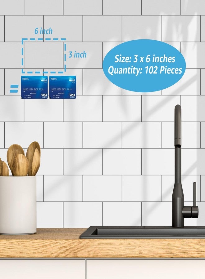 Art3d 102-Piece Peel and Stick Wall Tile for Kitchen Backsplash, Bathroom, Fireplace, 3in. × 6in. Stick on Subway Tile, Glossy White - Image 5