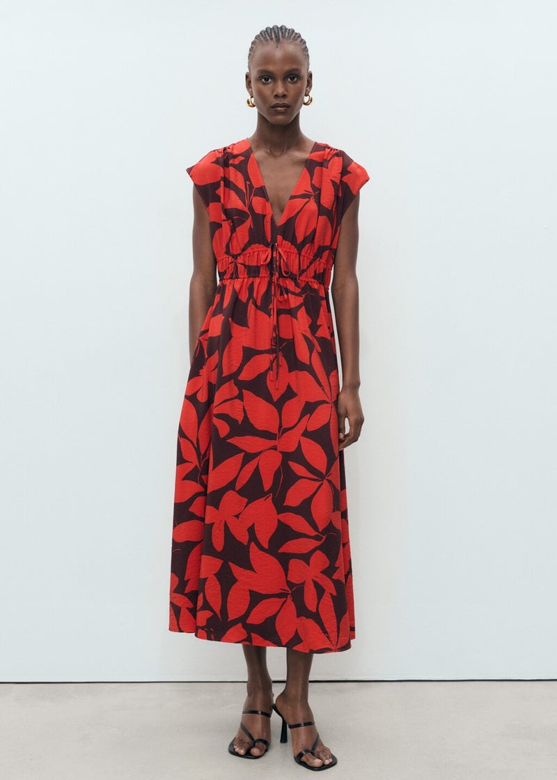 MANGO Floral Print Midi Dress  - Image 1
