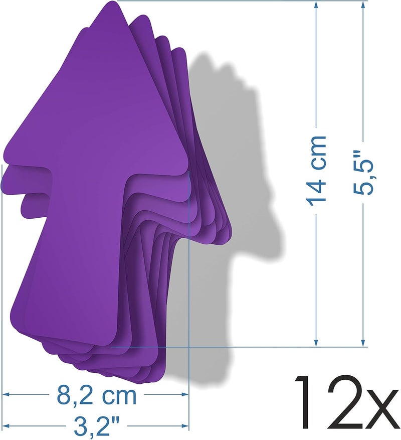 imaggge.com 12 Arrows - Purple - Signage and Orientation Stickers - Indoor and Outdoor - Directions, Arrow Path, Directions - Image 2