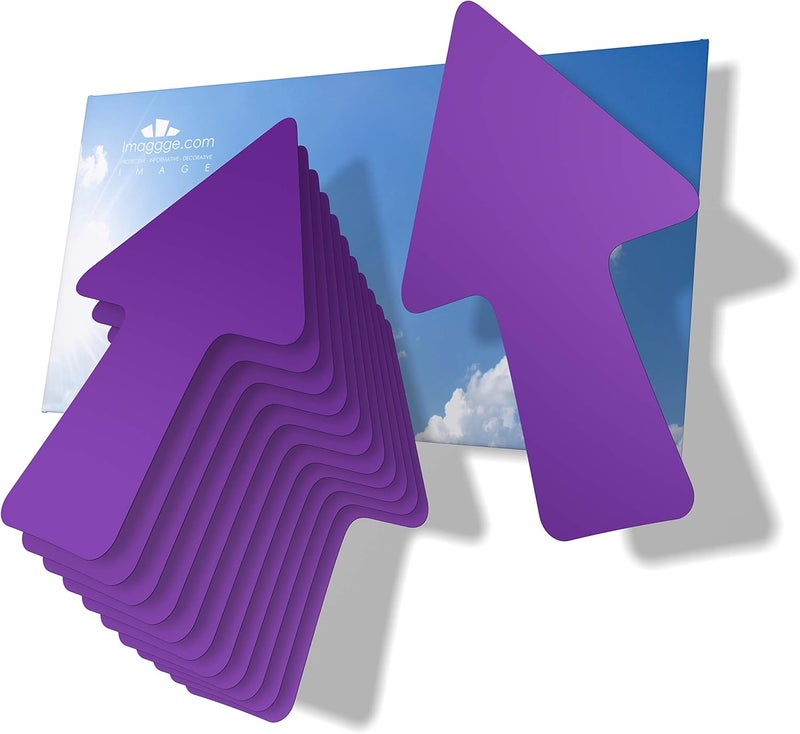imaggge.com 12 Arrows - Purple - Signage and Orientation Stickers - Indoor and Outdoor - Directions, Arrow Path, Directions - Image 1