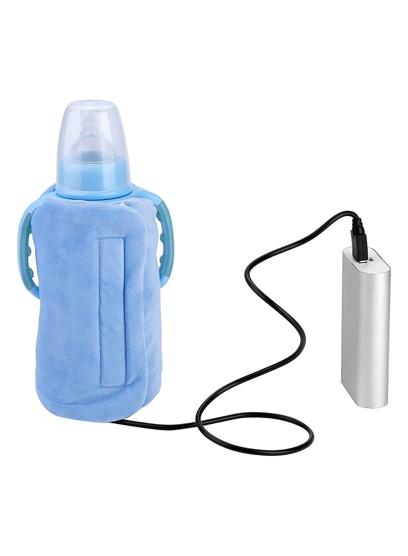 USB Portable Bottle Warmer & Milk Heater for Travel, Safe Insulated Design, Sandwich Structure, Blue Color, Ideal for Infant Feeding - Image 1