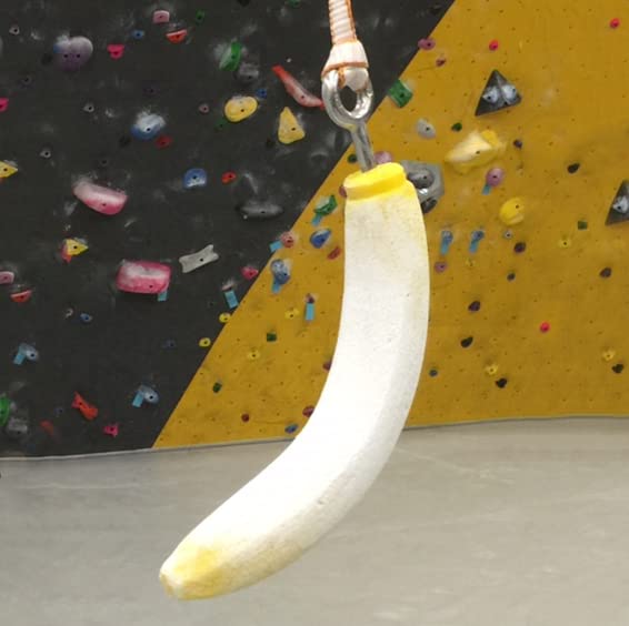 Atomik Climbing Holds Atomik Rock Climbing Set of 2 Child Size Hanging Bananas for Strength and Grip Training in Yellow Rated to 120 pounds - Image 4