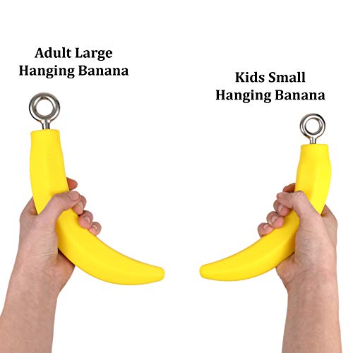 Atomik Climbing Holds Atomik Rock Climbing Set of 2 Child Size Hanging Bananas for Strength and Grip Training in Yellow Rated to 120 pounds - Image 2