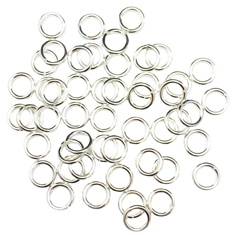 50pcs 925 Sterling Silver Open Jump Rings 6mm OD  4mm ID 18 Gauge by CRAFT WIRE