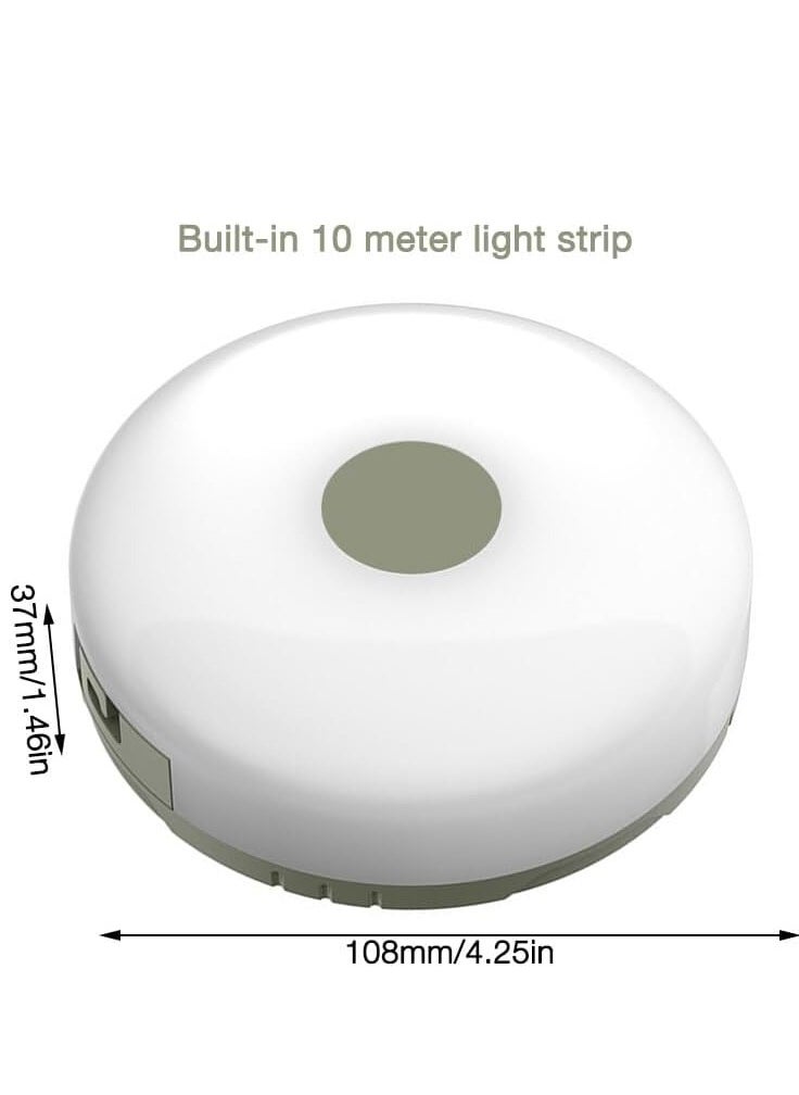 إلترازون Camping String Lights, 10M Outdoor Waterproof Portable Stowable String Light, Warmyard Lights with 5 Lighting Modes, USB Rechargeable Outdoor String Lights for Camping Trips, RV, Hiking [Energy Class A]  - Image 2
