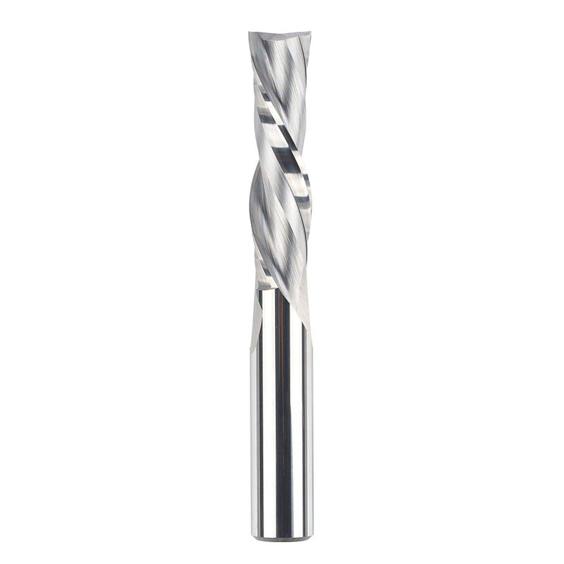 SpeTool Spiral Downdcut Router Bits Extra Long (4 inch) with 1/2 Inch Shank, 1/2 Inch Cutting Diameter Solid Carbide CNC End Mill for Wood Carving, Plunge Cut
