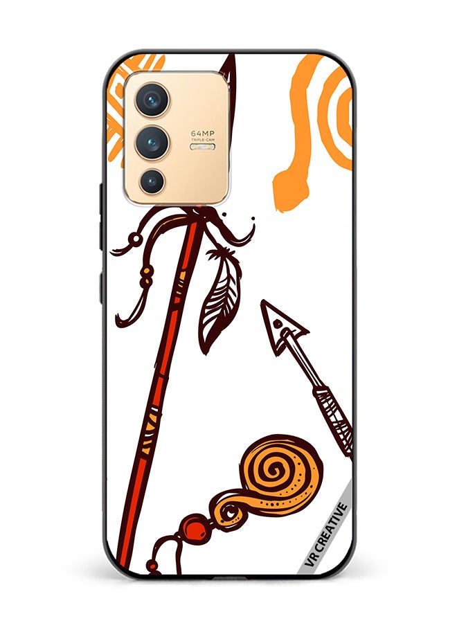 VR CREATIVE Protective Case Cover For Vivo V23 5G African Spear Design Multicolour - Image 1