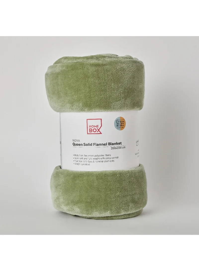 Home Box Nova Solid Flannel Queen Blanket 220 x 200 cm