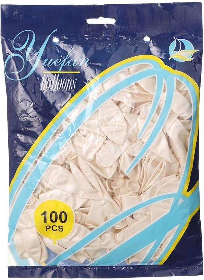 Yuefan Latex Balloons, 100 Pieces - Off White - pzsku/Z229EC9619CE4914975C0Z/45/_/1718137152/4f37f262-4564-4cf5-82e4-2b67915ece37