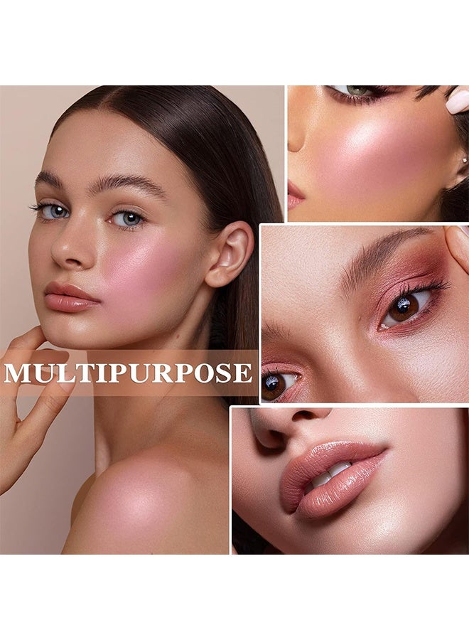 MAYCHEER Famtastic Blusher, Cream Blush Stick with Brush,Waterproof Multi Cream Makeup Stick,Lightweight,Long-lasting,2 in 1 Multi Blush for Cheeks & Lip Tint & Eyeshadow Makeup(#01 Milk Tea Pink) - Image 5