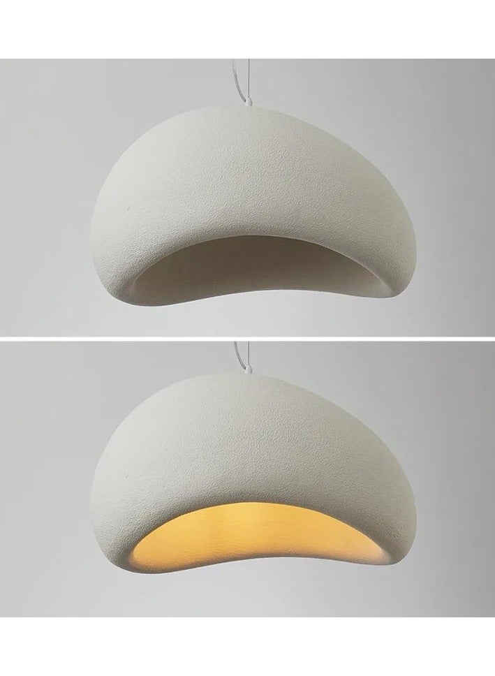 Wabi-sabi Style Resin Pendant Light Farmhouse Decor Adjustable Hanging Lamp Vintage Restaurant Suspension Lighting Fixture for Kitchen Dining Room Cafe Sink Clothing Store (Color : A-White,  - Image 3