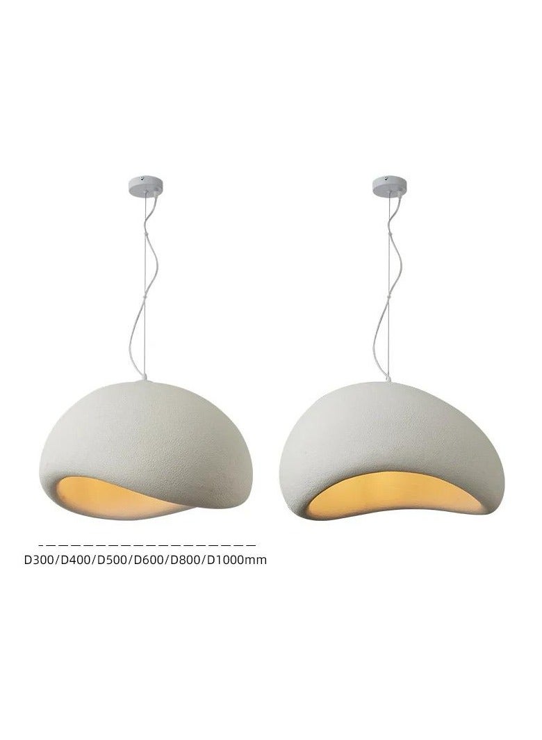 Wabi-sabi Style Resin Pendant Light Farmhouse Decor Adjustable Hanging Lamp Vintage Restaurant Suspension Lighting Fixture for Kitchen Dining Room Cafe Sink Clothing Store (Color : A-White,  - Image 4