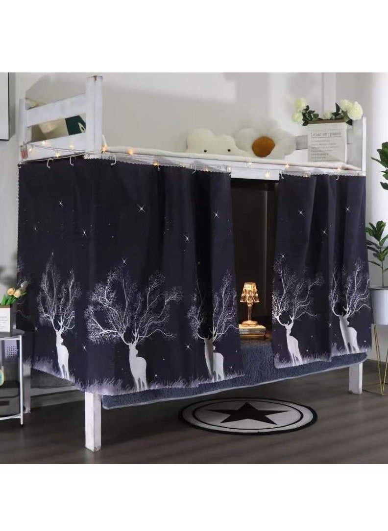 FASHION HOME - Dorm Home Bunk Bed Curtains Single Sleeper Canopy Blackout Cloth Curtain Shading Bedding Junior Students College Home Drapery 1pc - Image 1