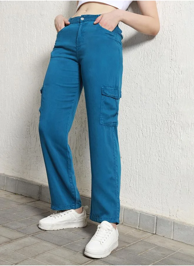هوبرهولمي Hubberholme High Rise Regular Fit Trousers with Pockets