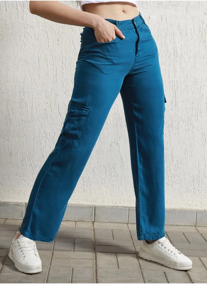 هوبرهولمي Hubberholme High Rise Regular Fit Trousers with Pockets