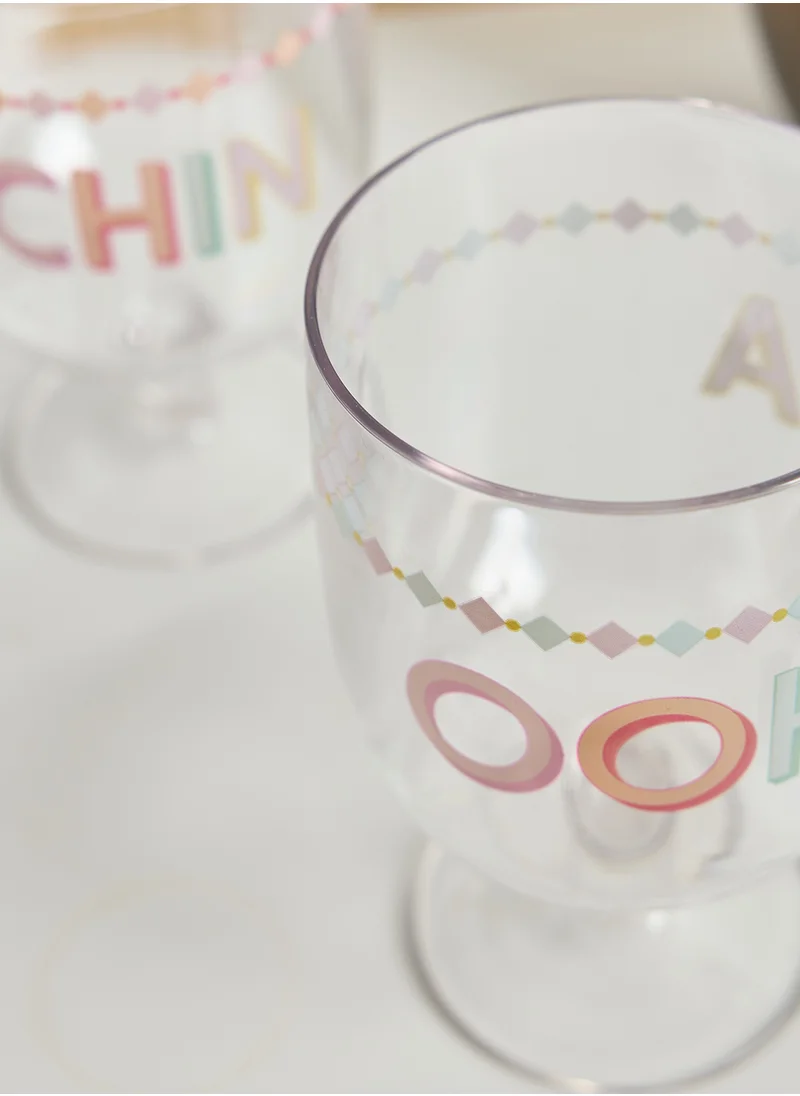 YVONNE ELLEN Set Of 4 Picnic Wine Glasses