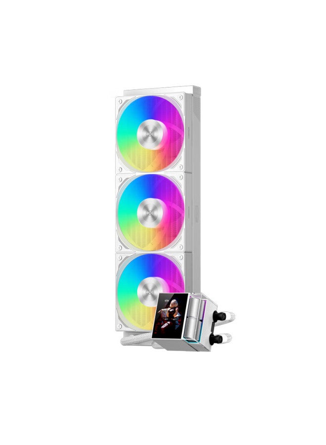 Pccooler Ds360 Argb Screen Display White All-in-one Cpu Liquid Cooler Temperature Display/2.4-inch Ips Lcd Screen/argb Cold Head/supports 1700/am5 - Image 1