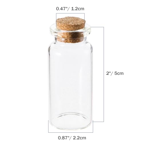 Kingrol 100 Pack 10ml Glass Bottles with Cork Stoppers, Mini Bottle with Personalized Label Tags and String for Arts Crafts Projects, Decoration, Party Favors - Image 4