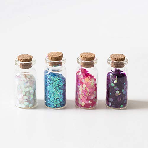 Kingrol 100 Pack 10ml Glass Bottles with Cork Stoppers, Mini Bottle with Personalized Label Tags and String for Arts Crafts Projects, Decoration, Party Favors - Image 5