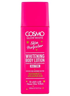 COSMO لوشن تبييض الجسم كوزمو جلو وايت 500 مل، مكمل للبشرة، حل فعال لتفتيح البشرة، العناية بالبشرة، جميع أنواع البشرة، للرجال والنساء  - Image 1
