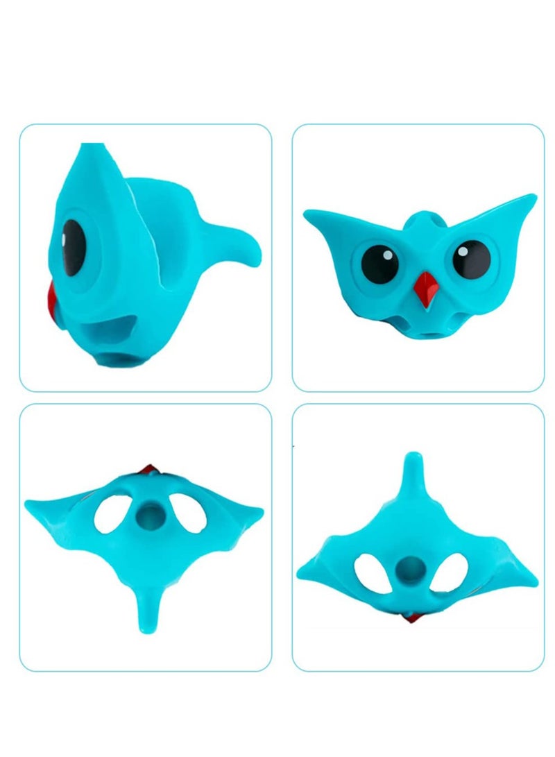 SYOSI Pencil Grips, Owl Pencil Grips, 6 Pcs Writing Aid for Children, Pencil Grips for Children Handwriting Correction, Pen Grips with Ergonomic Design for Kids Finger for Kids, Adults, Preschoolers - Image 5