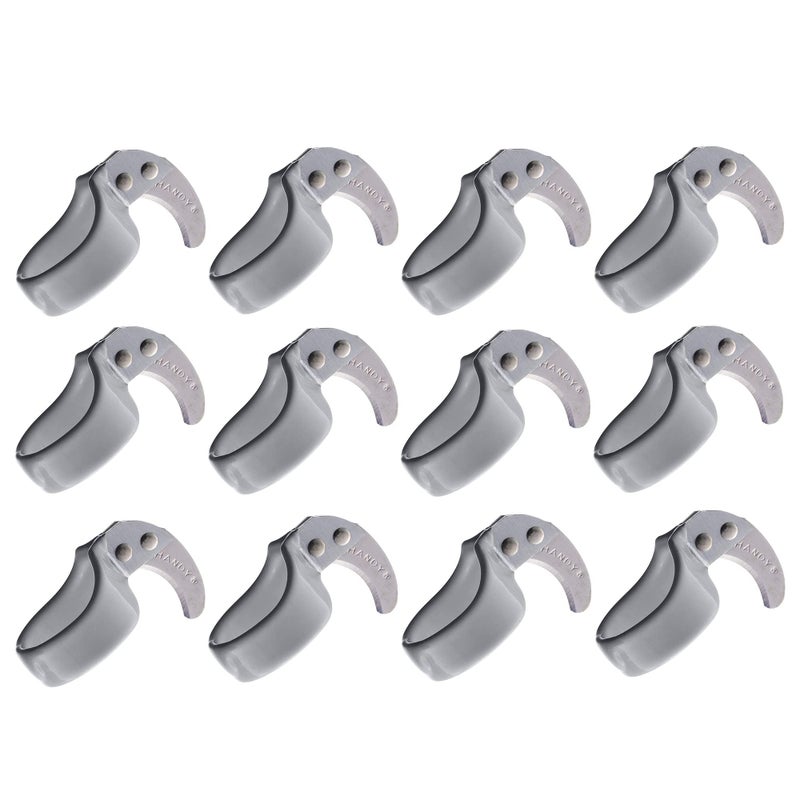 Handy The Original Handy Safety Knife - Utility Ring Knife for Finger with Sharp, Curved Blade - Ring Size 16 - Grey - Standard Blade - Dozen - By Handy Twine Knife - Image 1