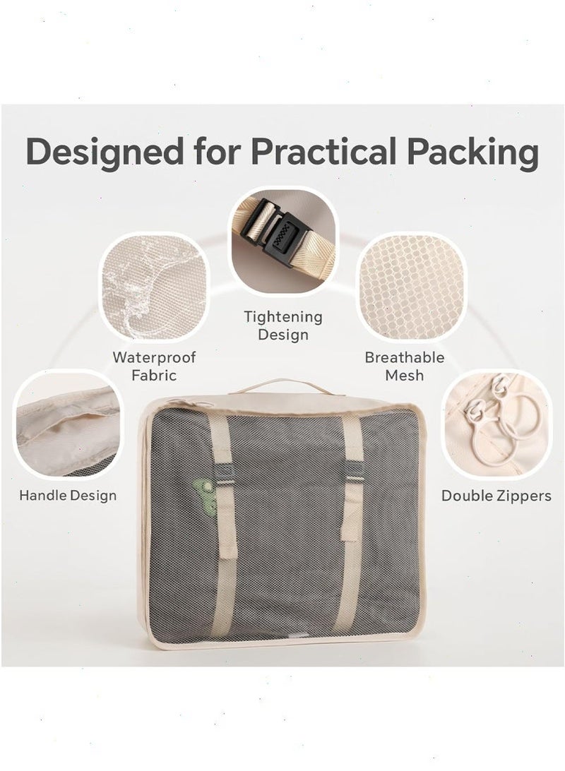 بوميفار 9 قطعة السفر التعبئة مكعبات مجموعة لتخزين الأمتعة ، خفيفة الوزن حقيبة المنظم أكياس مع أدوات الزينة و الغسيل الحقيبة-طوي تخزين أكياس للسفر ، عطلة والأعمال - Image 3