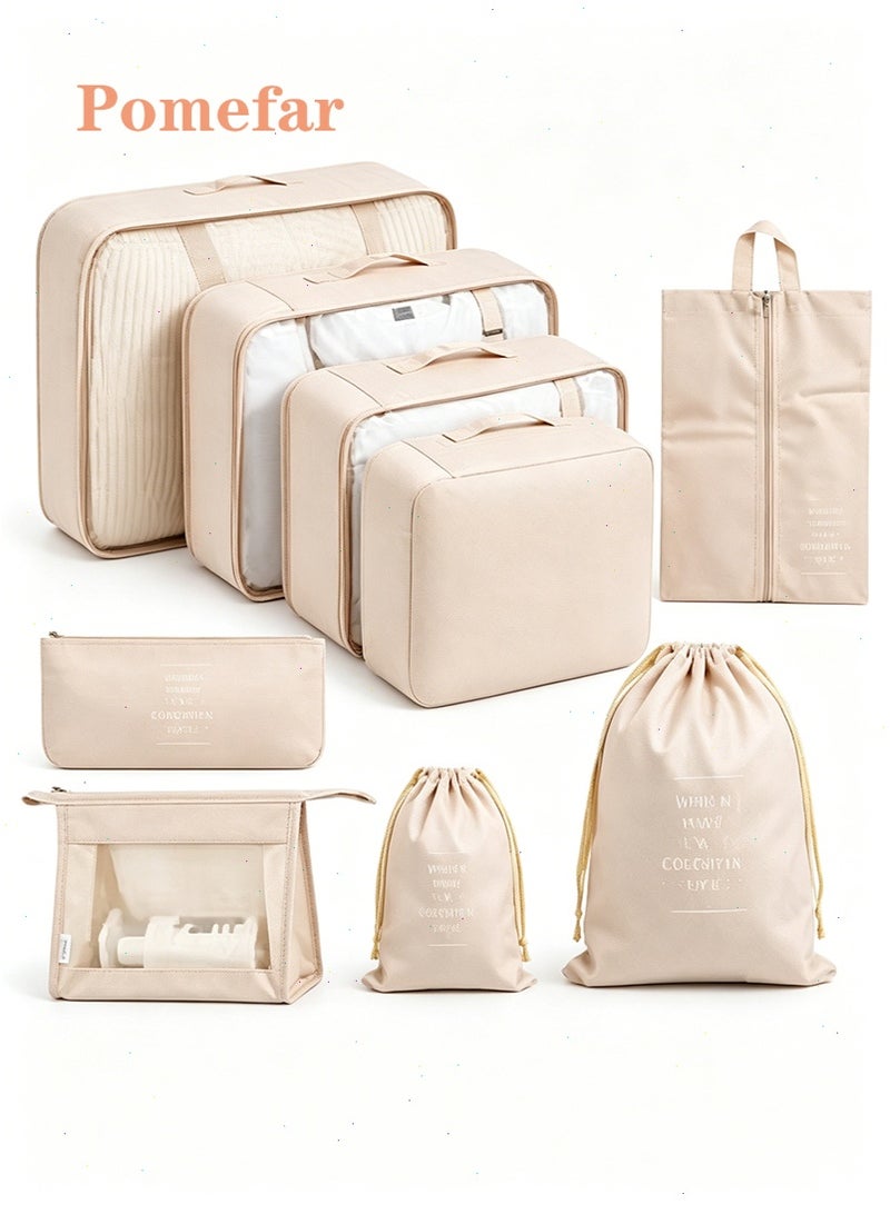 Pomefar 9PCS Travel Packing Cubes Set for Storage Luggage,  Lightweight Suitcase Organizer Bags with Toiletry & Laundry Pouch – Foldable Storage Bags for Travel, Holiday & Business - Image 1
