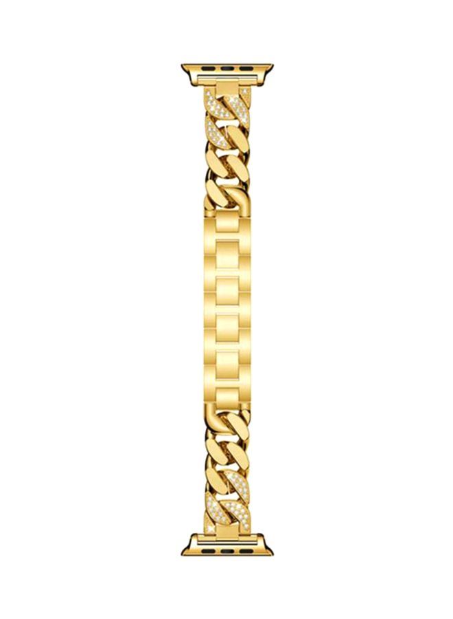 نيبمينينت سوار بديل لساعة أبل سلسلة 1/2/3/4 مقاس 42 مم ذهبي - Image 1