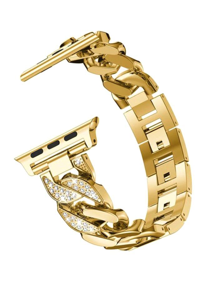 نيبمينينت سوار بديل لساعة أبل سلسلة 1/2/3/4 مقاس 42 مم ذهبي - Image 2