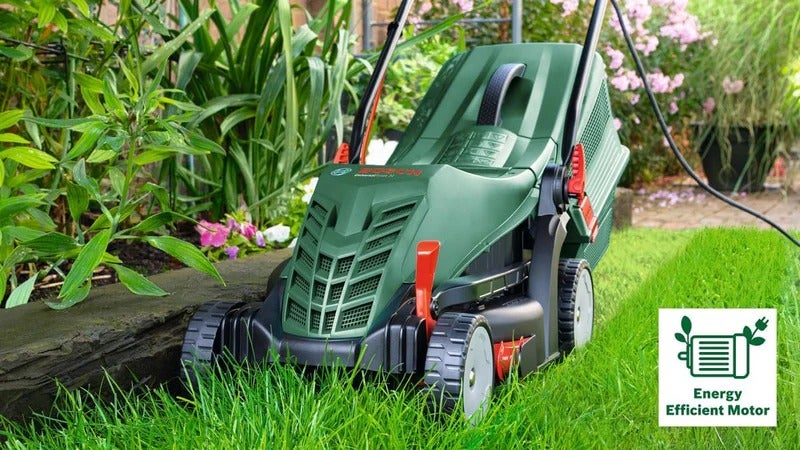 بوش ماكينة قص نجيلة كهرباء بوش 1300 وات، عرض قص 34 سم، سعة 40 لتر، أخضر موديل 06008A6401 - Image 3