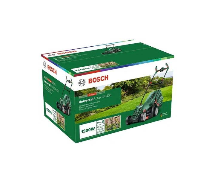 بوش ماكينة قص نجيلة كهرباء بوش 1300 وات، عرض قص 34 سم، سعة 40 لتر، أخضر موديل 06008A6401 - Image 2