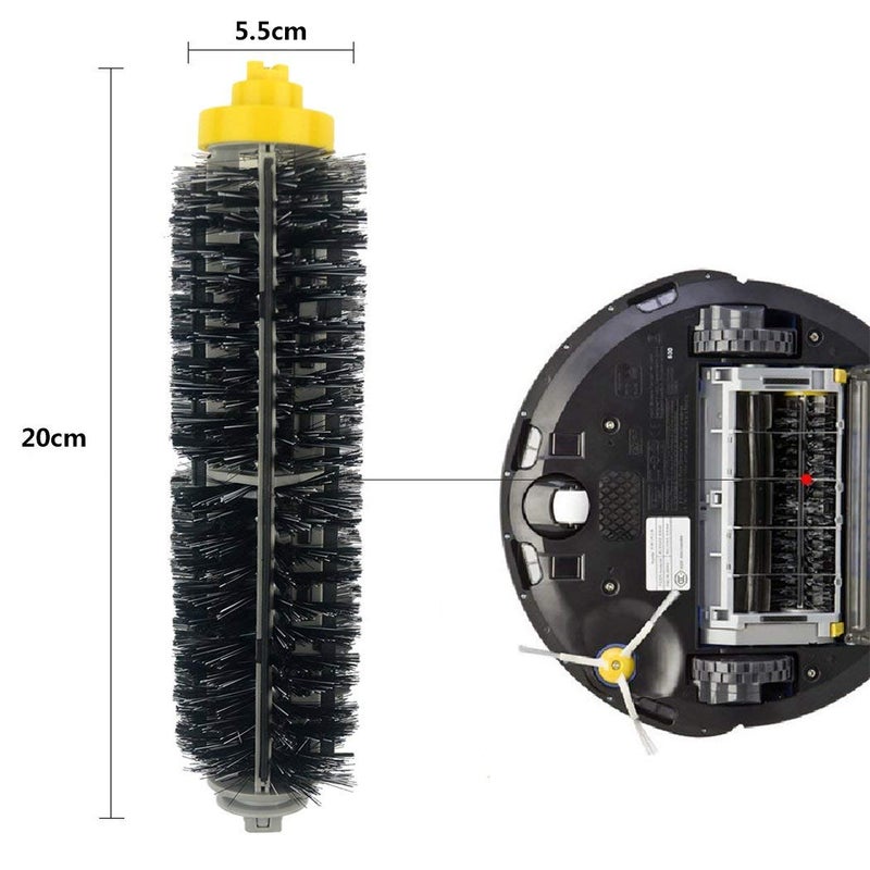 DLD Accessory for iRobot Roomba 600 610 620 630 645 650 655 660 680 500 Series Model 595 Replacement Kit Replenishment Parts Set Filter Side Brush Bristle Flexible - Image 3