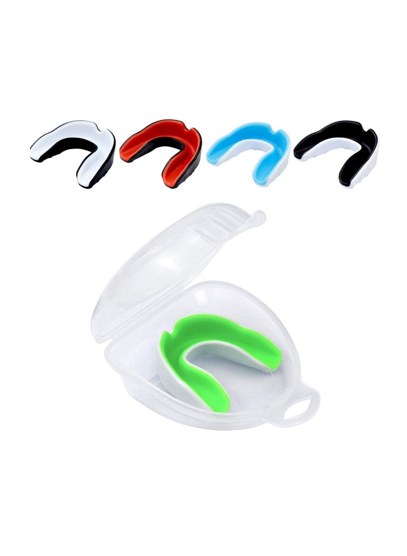 5 Pack EVA Mouthguards with Case, Sport Mouth Guards Mouthguard Gum Guard, Mouthguard Slim Fit for Boxing, Basketball, Hockey, Soccer - Image 1