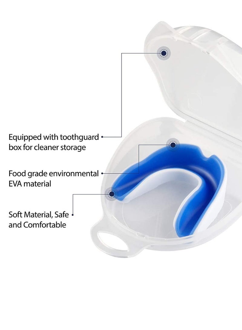 5 Pack EVA Mouthguards with Case, Sport Mouth Guards Mouthguard Gum Guard, Mouthguard Slim Fit for Boxing, Basketball, Hockey, Soccer - Image 4