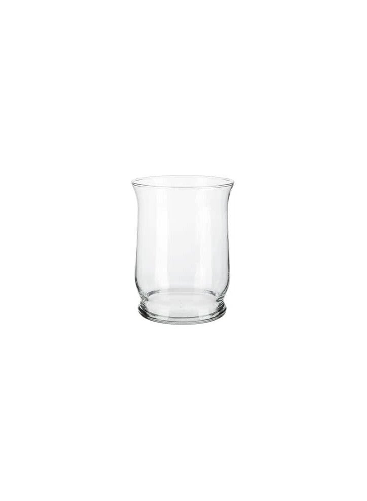 Glass Hurricane Vase, 35 cm Height, Clear - Image 1