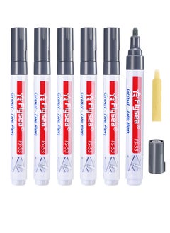 SYOSI 6 Pieces Tile Pen Wall Grout Restorer Pen Repair Marker Grout Filler Pen for Restoring Tile Grout Wall Floor Bathrooms and Kitchen Beige  - Image 1