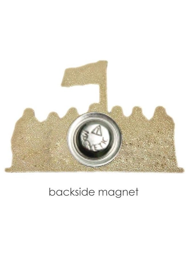 فيتاشيلي دبوس بروش معدني يحمل شعار اليوم الوطني لدولة الإمارات العربية المتحدة مع مغناطيس دائري في الخلف - عبوة ذهبية مكونة من 5 قطع - Image 2