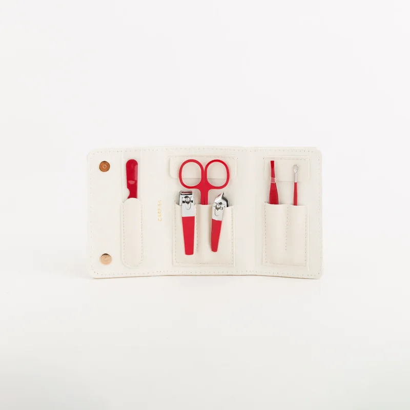 CARPISA Women's Toiletry Bag Lilia Set Manicure V Butter/Lipstick Red