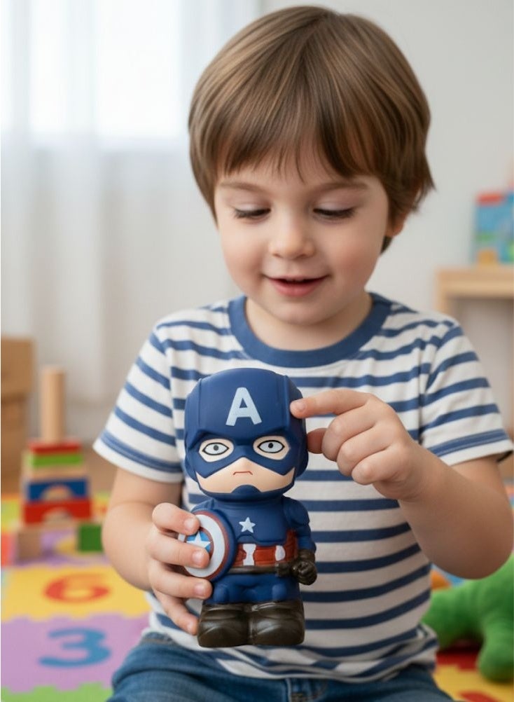 Premium Captain America Pop Head Toy – Avengers Superhero with Shield Mini Collectible - Image 2