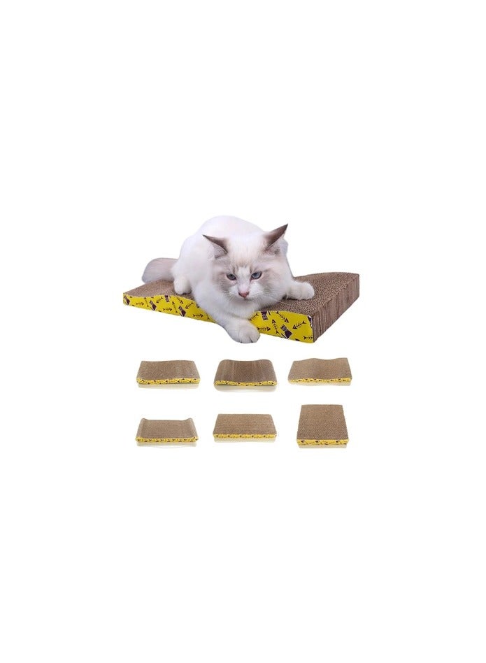 Cat Scratching Board with Catnip Corrugated Cardboard Scratching Mat for Stimulating Play and Paw Care Polymorphic - Image 2