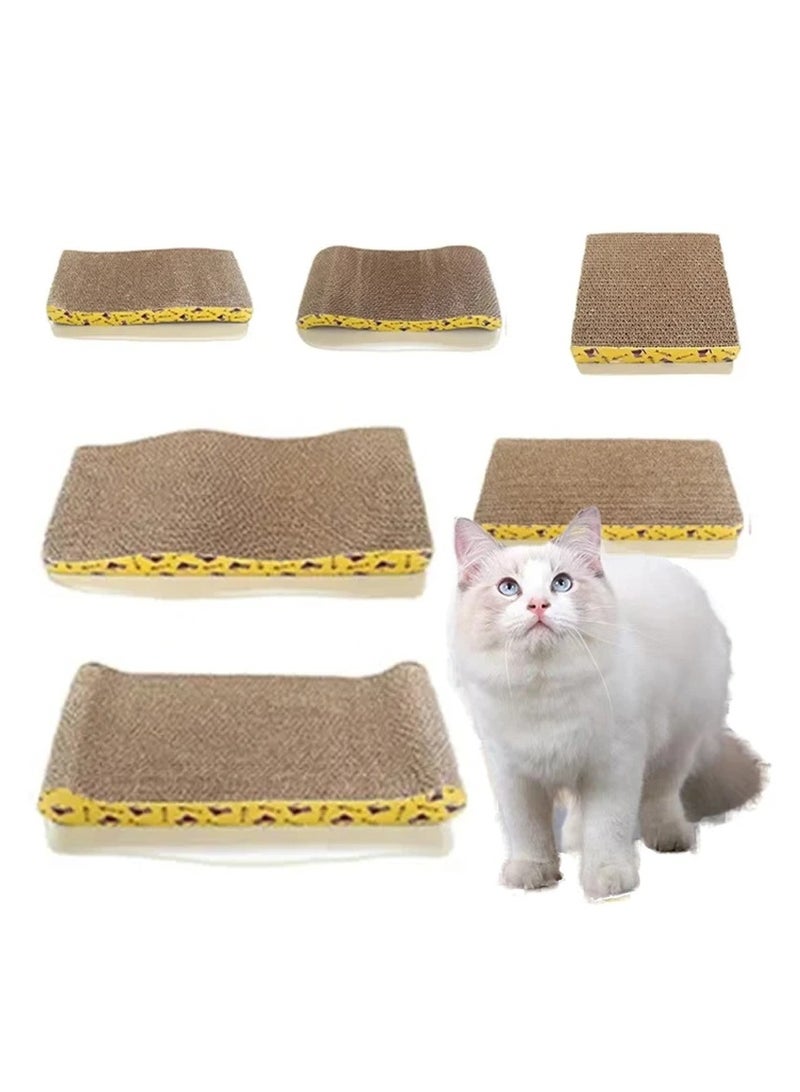 Cat Scratching Board with Catnip Corrugated Cardboard Scratching Mat for Stimulating Play and Paw Care Polymorphic - Image 1