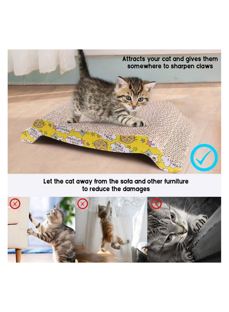 Cat Scratching Board with Catnip Corrugated Cardboard Scratching Mat for Stimulating Play and Paw Care Polymorphic - Image 4