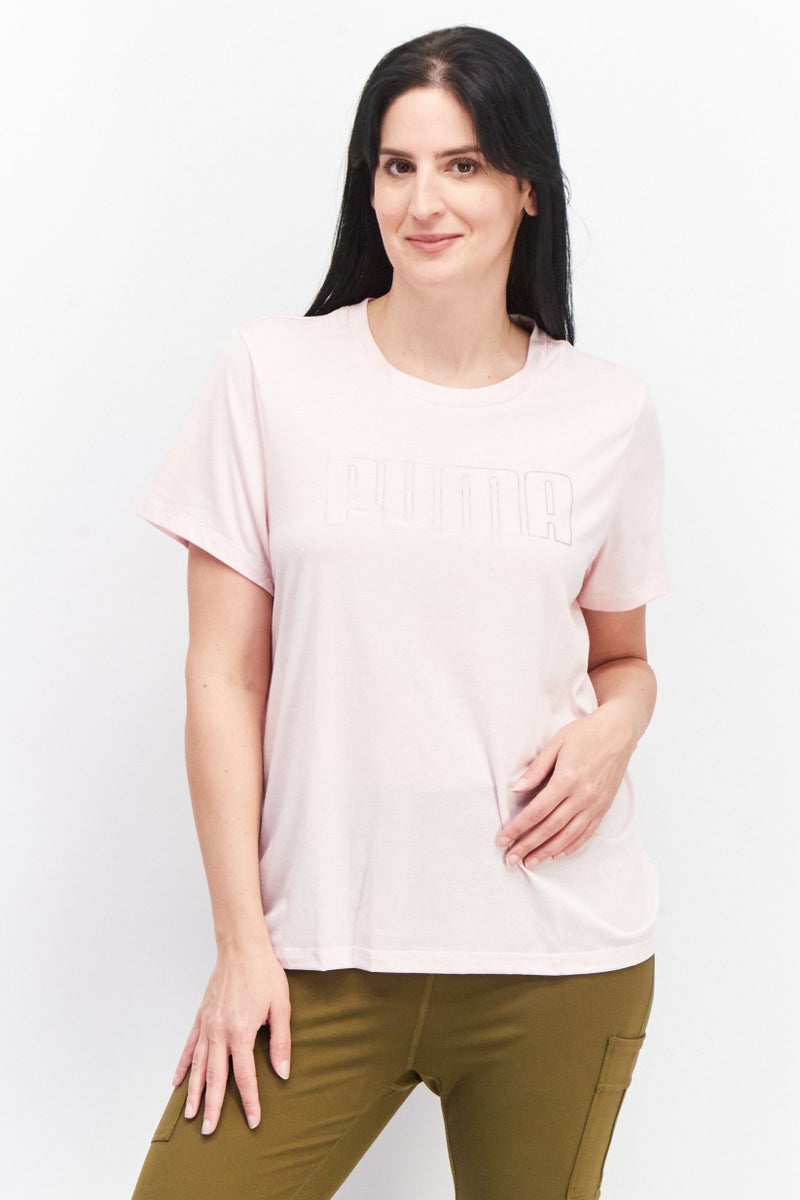 PUMA Women Sportswear Fit Short Sleeve Training Top, Pink - Image 1