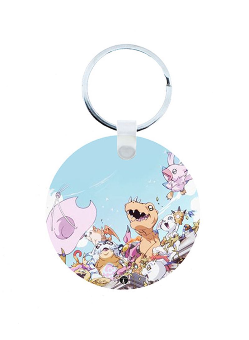 RKN Digimon Anime Wooden Keychain