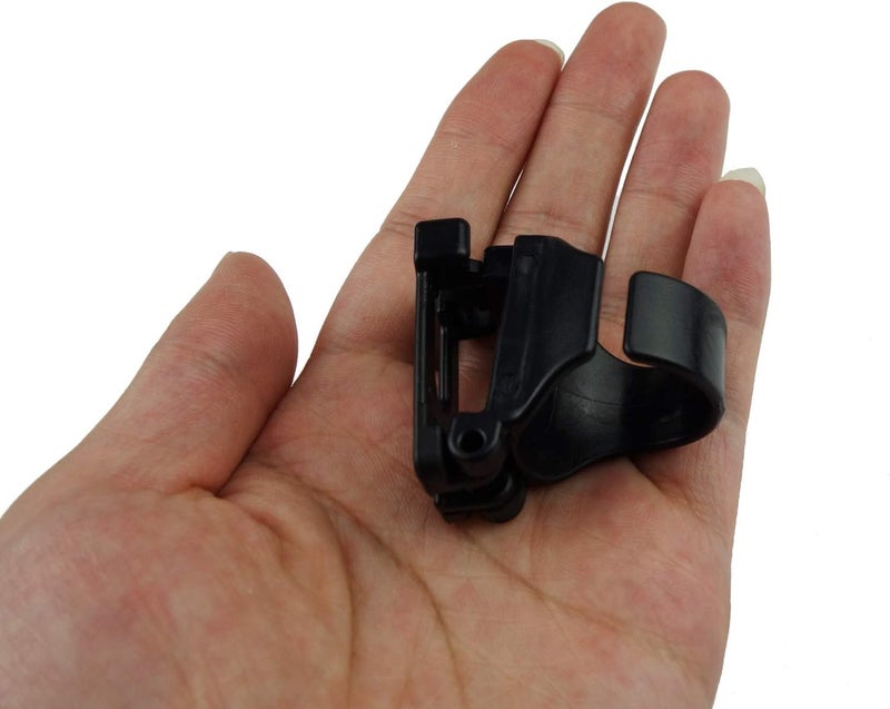 Zelerdo 4 Pack Black Plastic Snorkel Clip Replacement for Snorkeling and Scuba Diving - Image 5